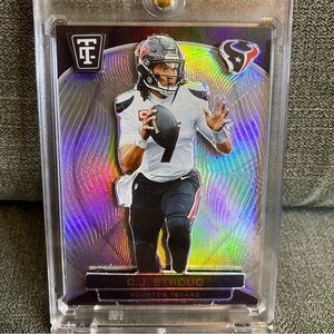 Custom 3D Floater - C.J. Stroud Panini Totally Certified Houston Texans card